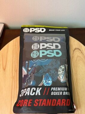 PSD 3 Pack Premium Boxer Briefs Core Standard Warface Merchant Size Large NEW